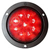 Peterson LED Ece-Compliant 4" Round Rear Fog Light, Clear w/ Red Diodes, Poly Bag - 1218F-9