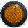 Peterson Piranha 36-Diode Led 4" Round Strobe & Rear Turn Signal W/Sync, Multi-Volt, Amber, Poly Pack - 866SAF-1