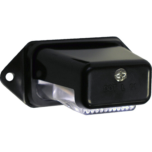Peterson LED License Light, Oblong, Black, 4?X1.63?, White, Bulk Pack - M296C-PKD