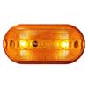 Peterson LED Marker/Clearance PC Mv Obgl 4.125"X 2"Amber - V35A