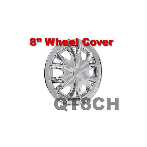 Phoenix USA QT Hub Cover ABS Chrome 8 Lug on 6.5 in with .875 in Lugnut BC QuickTrim - QT865CHN