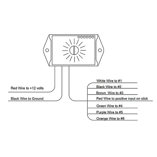 SHO-ME 11 Series LED Micro Rotary Switch with Built In Flasher - 6 Out 11.1025.006