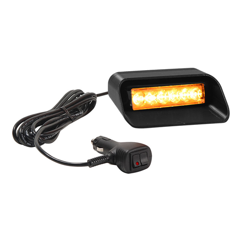 Star DLX6 Versa Star LED Warning Lights, Six Array LED Head with Flashback Hood, Cig. Plug