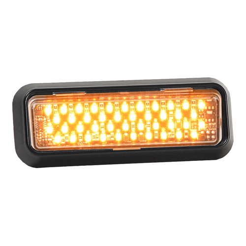 Star Single Head, Perimeter Standard Warning Light, Black Rectangular Bezel, 24V - DLXT-241