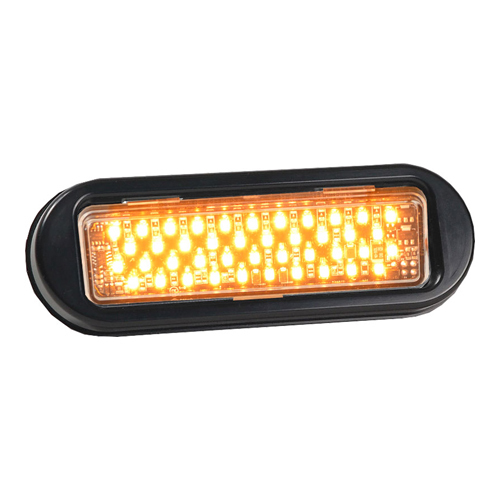 Star Single Head, Perimeter Standard Warning Light, Chrome Oval Bezel, 24V - DLXT-244C