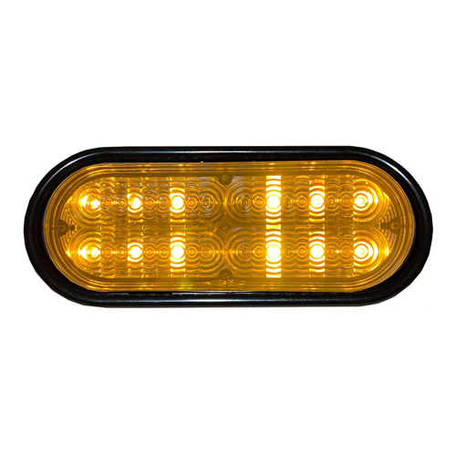 Star 6" Oval Chrome Bezel, Tri-Color, Thirty-Six Array Led Head, 9-32V Dc DLXTUMC-1C