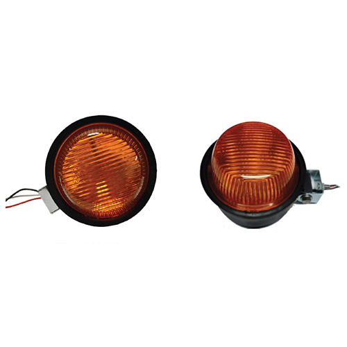 Star Amber LED Horizontal Spread, Rubber Tractor Housing With Extended Lens, 10-30V - LDHF363-SE