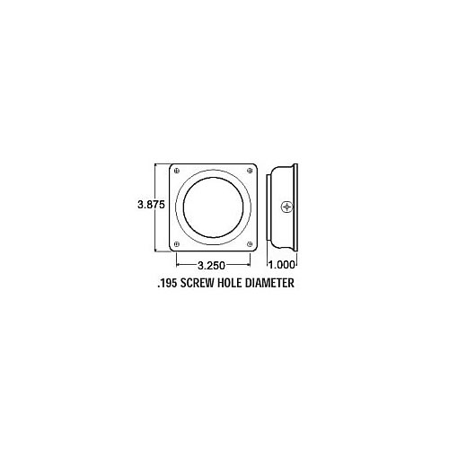 Truck Lite 10 Series Open Back Grommet Mount Kit - 10412