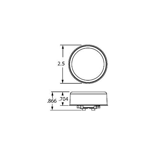Truck Lite LED Signal Stat Marker/Clearance 2-1/2" Lamp Clear Lens - 1051