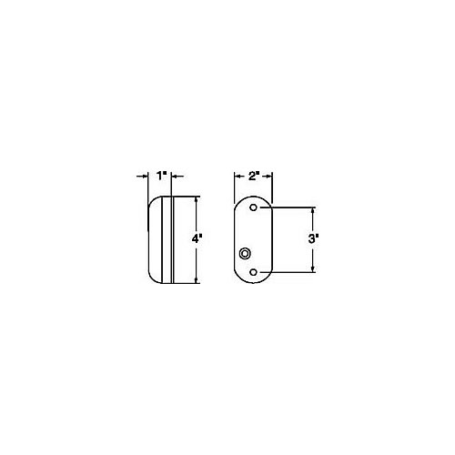 Truck Lite Signal-Stat, Incandescent, Blue Oval, 2 Bulb, Marker Clearance Light, P2, Bracket Mount - 1259B