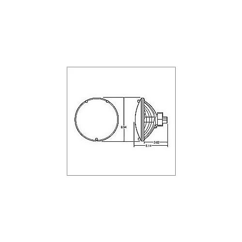 Truck Lite KIT - HDLMP & ADPT, 7" Round , MECH AIM - 27003