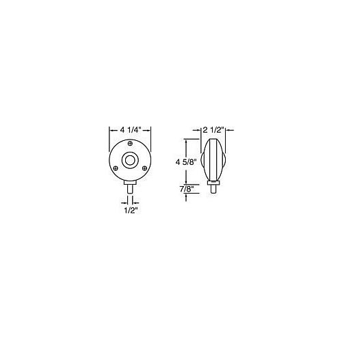 Truck Lite Signal-Stat, Incandescent, Red/Yellow Round, 1 Bulb, Dual Face, 1 Wire, Pedestal Light - 3806