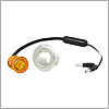 Truck Lite 33 Series .75" LED Round 1 Diode Blue Polycarbonate Lens, Low Amp Interior Utility & Dome Light Kit - 33066B