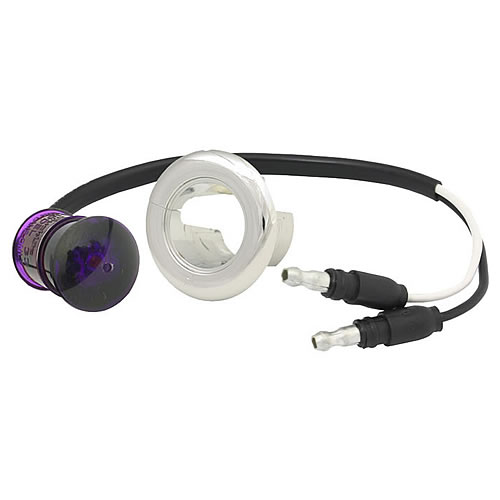Truck Lite 33 Series .75" LED Round 1 Diode Purple Polycarbonate Lens, Low Amp Interior Utility & Dome Light Kit - 33067PR