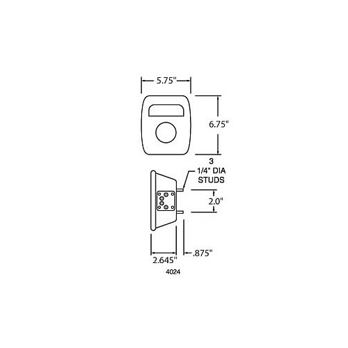 TRUCK LITE MULTI-FUNCTION THREE STUD SHOCK/MOUNT LAMP, RH - 4024Y106
