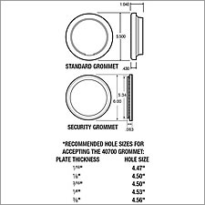 Truck Lite Mounting Grommets for 4" Lamps