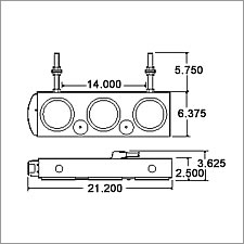 Truck Lite Metal Module Stop/Turn/Tail & Back/Up With Side Marker