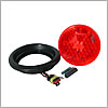 Truck Lite Super 44, LED, Strobe, 42 Diode, Round Red, Red Flange Mount, Fit 'N Forget S.S. - 44103R
