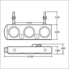 Truck Lite LED Metal Module Stop/Turn/Tail & Back/Up With Side Marker
