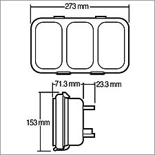Truck Lite ECE-Approved LED Model 45 Modules 140mm X 269mm
