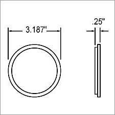 Truck Lite Stick-On 3-3/16" Round Reflector - 47A