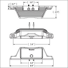 Truck Lite LED 12V Perimeter Lamp 81335C