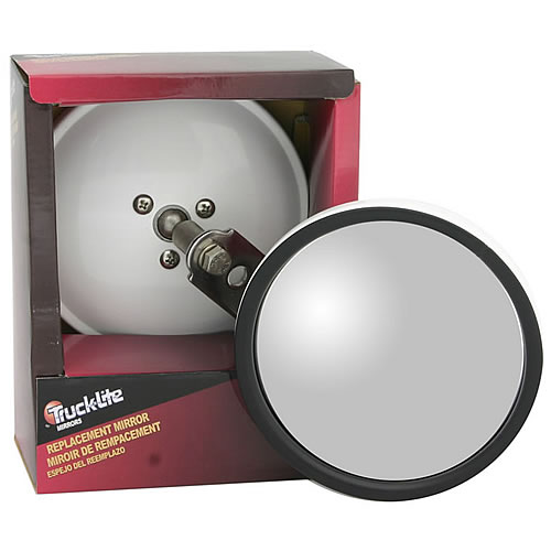 Truck Lite 5 in., White Stainless Steel Convex Mirror, Round, Universal Mount - 97620