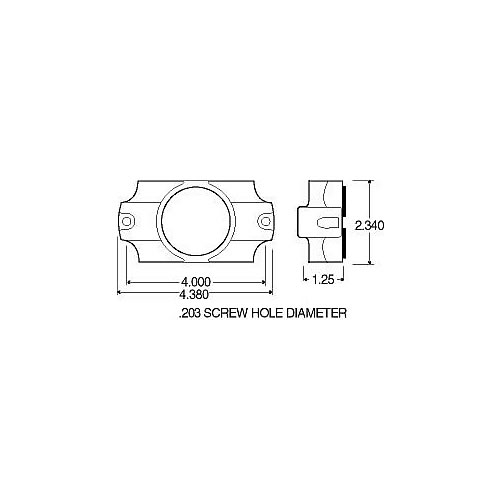 Truck Lite 30 Series, Bracket Mount, 30 Series Lights, Used In Round Shape Lights, Gray Polycarbonate - 30407