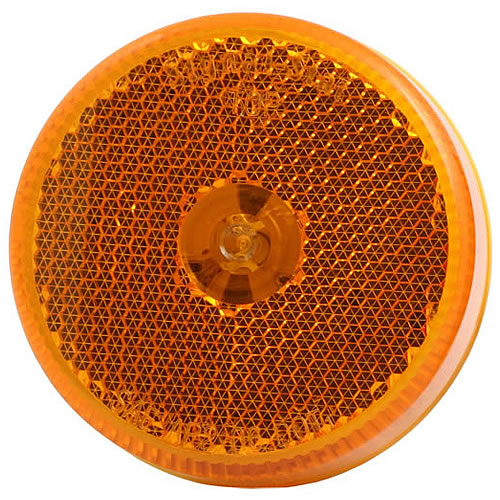 Truck Lite Led Signal Stat Marker/Clearance 2-1/2" Round Lamp, Reflective Lens - 1052A