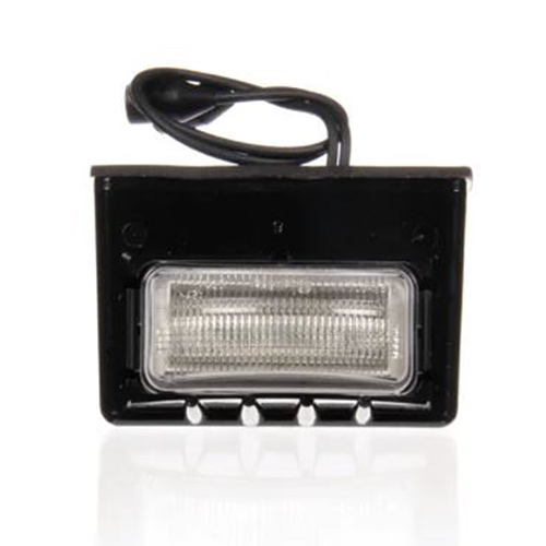 Truck Lite Led 15 Series License Lamp Kit, Diamond Shell, 12 Volt, Black Bracket - 15061