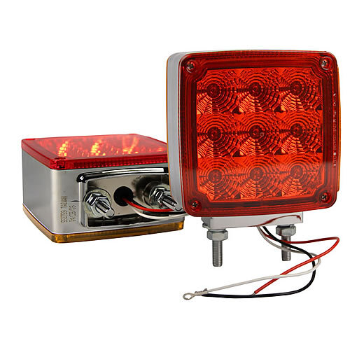 Truck Lite Signal-Stat Led Square Ped, LH 2 Stud - 2759