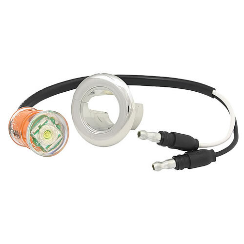 Truck Lite Led 33 Series Aux. Chrome Flange Mount Kit, Clear - 33067C