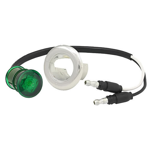 Truck Lite Led 33 Series Aux. Chrome Flange Mount Kit, Green - 33067G