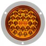 Truck Lite LED Signal Stat Front Park Turn 4" Round Lamp With INT Flange, Amber, Bulk - 4053A-3