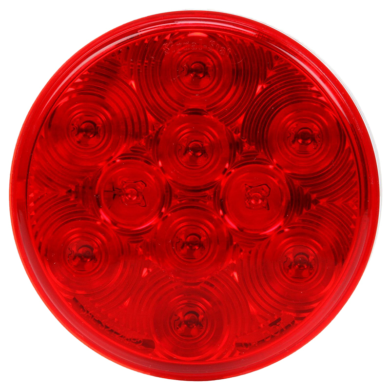 Truck Lite LED Signal Stat Stop Tail Turn 4" Round 10 Diode Lamp, Red - 4058