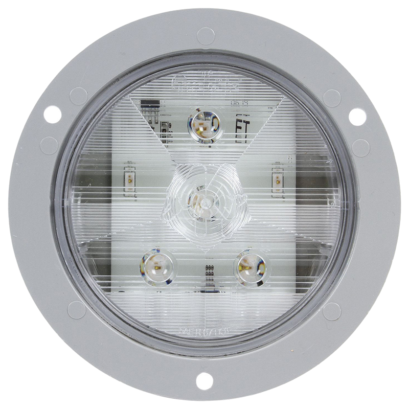 Truck Lite LED Super 44 Back-Up 6 Diode Lamp and Gray Flange Kit - 44181C