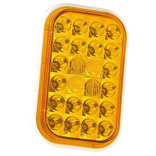 Truck Lite LED Signal Stat Stop Tail Turn & Rear Turn, Rectangular 24 Diode Pattern - 4550A