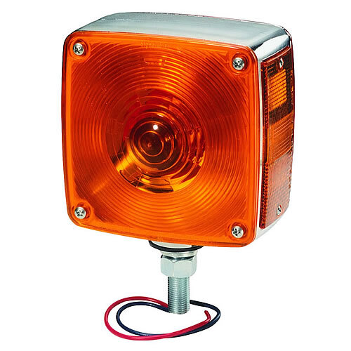 Truck Lite Dual Face T/S Vert. Mount. Bulb Replaceable Lamp With Chrome Hsng - 4801