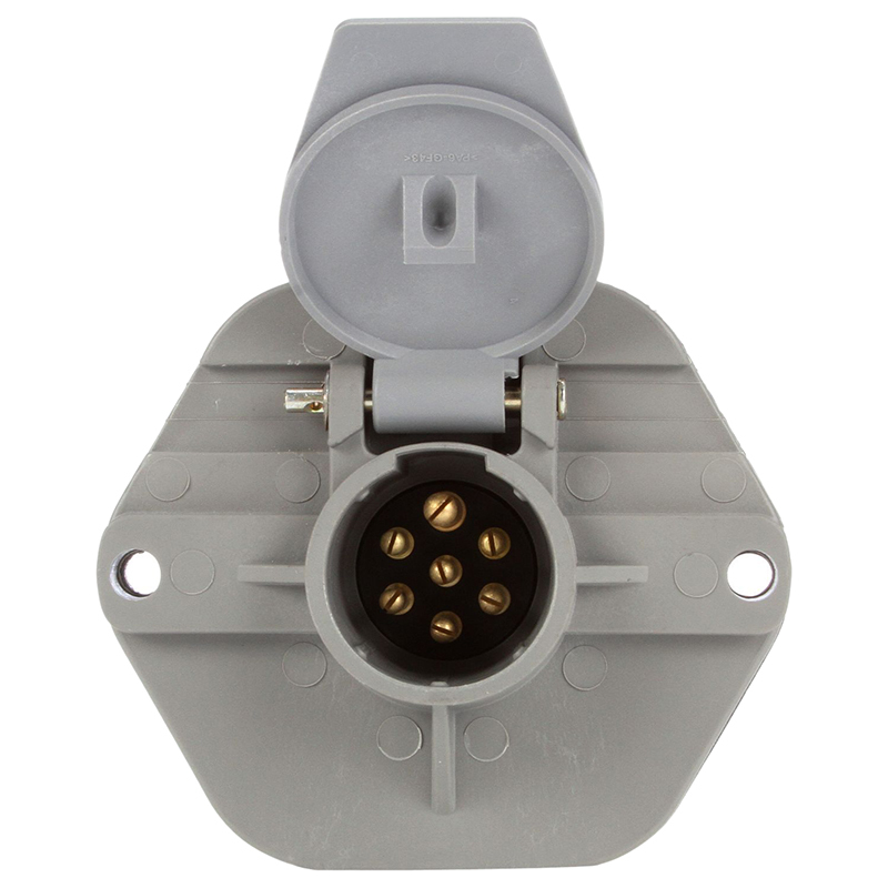 Truck Lite Receptacle with 15 Amp Circuit Breakers, Split Pins - 50863