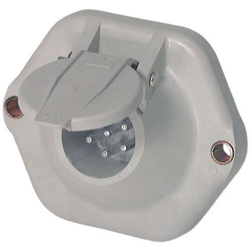 Truck Lite Receptacle with 20 Amp Circuit Breakers, Split Pins - 50865