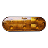 Truck Lite 60 Series LED 2"x6" Oval 8 Diode Yellow Grommet Mount Warning Light Kit - 60621Y