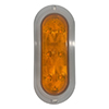 Truck Lite 60 Series LED 2"x6" Oval 8 Diode Yellow Flange Mount Warning Light Kit - 60623Y