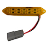 Truck Lite 61 Series, LED, 1"x5", Rectangle, Amber, 12 Diode, 2 Screw Surface Mount, Warning Light - 61000Y