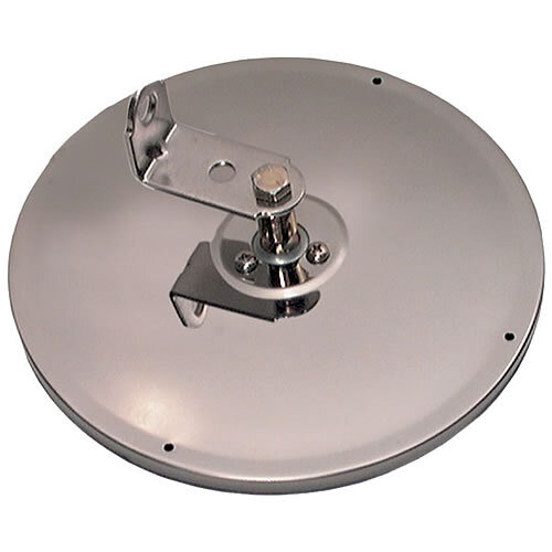 Truck Lite Centered Stud, 7.5 in., Silver Stainless Steel Convex Mirror, Round, Universal Mount - 97815
