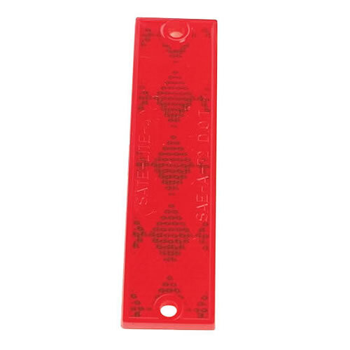 Truck Lite Rectangle, Red, Reflector, 2 Screw or Adhesive Mount - 98003R