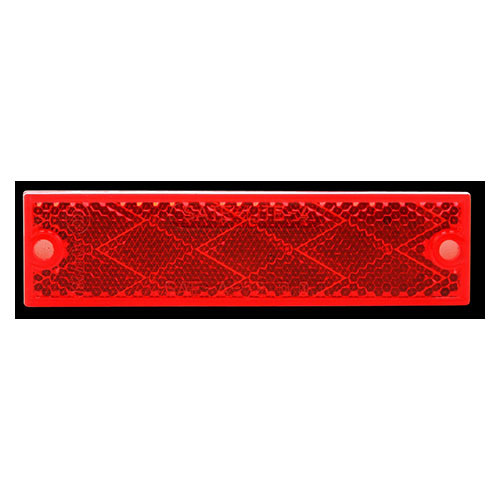 Truck Lite Rectangle, Red, Reflector, 2 Screw or Adhesive Mount, Basket - 98003RB