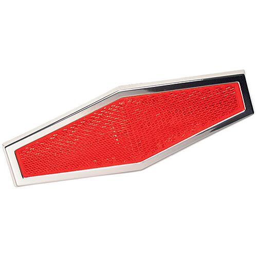 Truck Lite Hexagon, Red, Reflector, Chrome ABS Adhesive Mount - 98034R