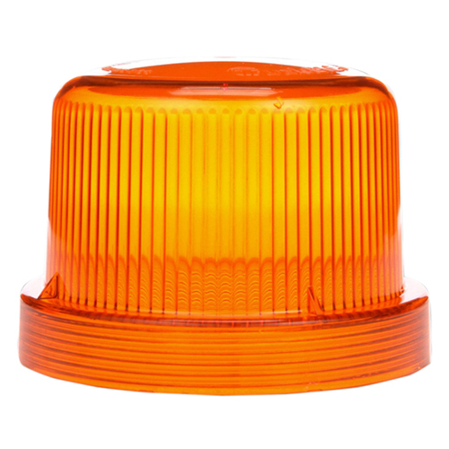 Truck Lite Round, Yellow, Polycarbonate, Replacement Lens for Strobes & Beacons - 99252Y