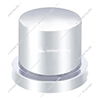 United Pacific 15/16" X 1 3/16" Chrome Plastic Flat Top Nut Cover - Push-On - 10757B