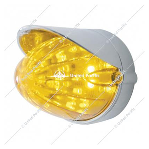 United Pacific 19 LED Watermelon Grakon 1000 Flush Mount Kit With Visor - Amber Led/Amber Lens - 37711